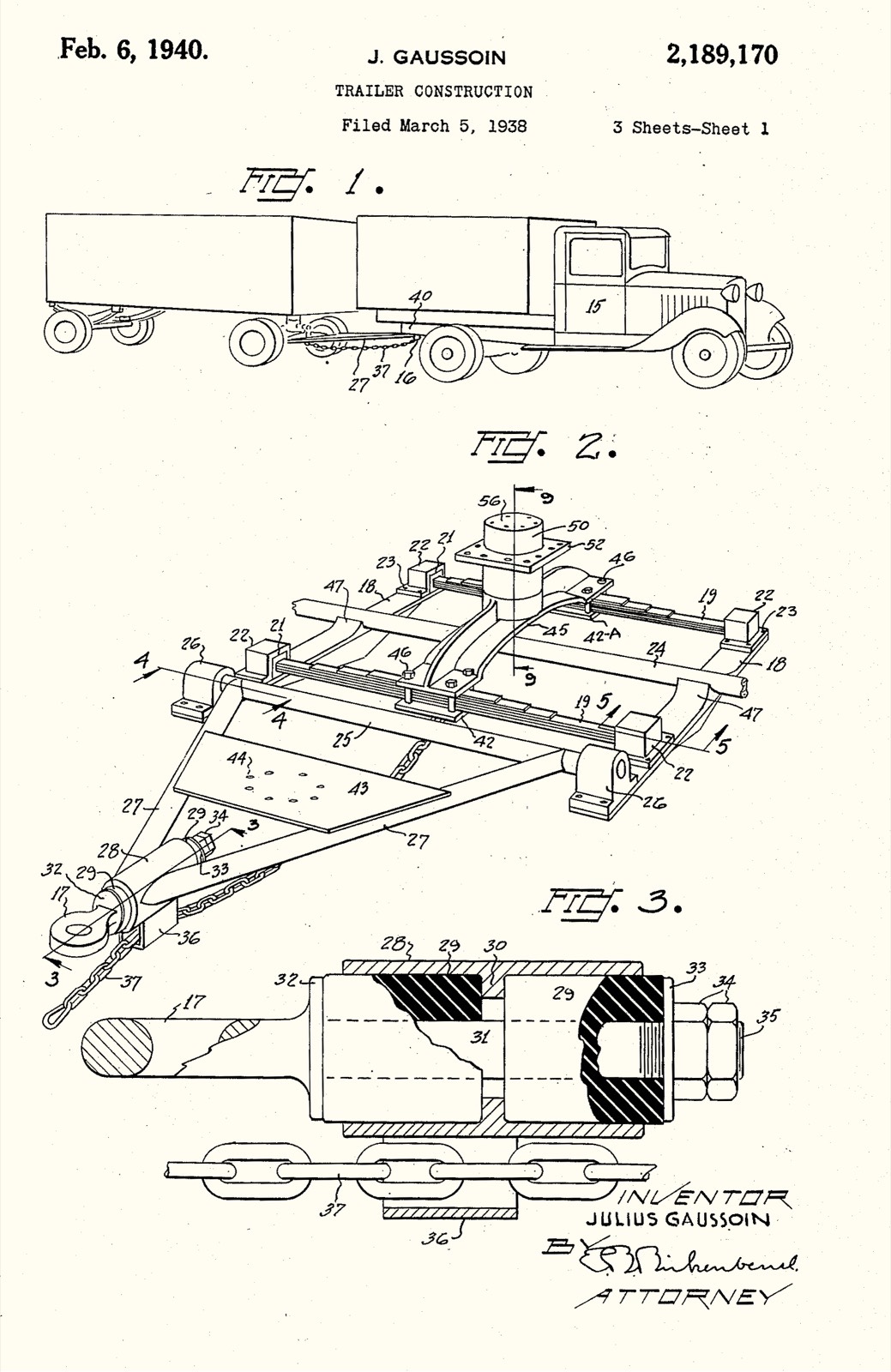 The 1938 Silver Eagle Fifth Wheel patent